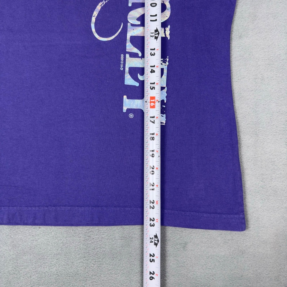 Harley Davidson Brandt's I-69 Marion IN Women's V-Neck Tee Purple Metallic M - Picture 7 of 7